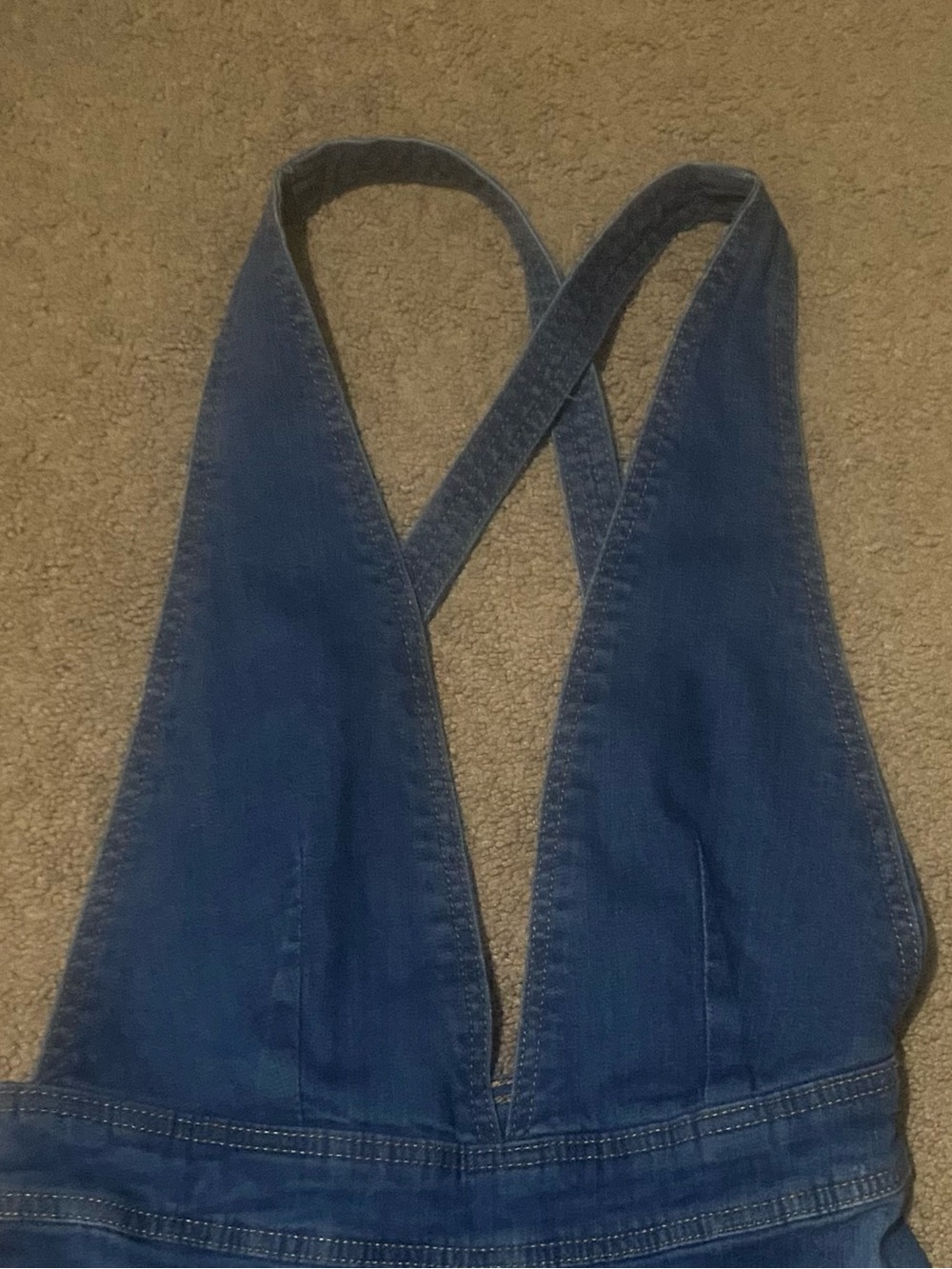 Dollhouse Blue Denim Wide-Leg Jumpsuit with Patch Pockets - Picture 4 of 11